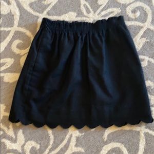J Crew scalloped mini skirt